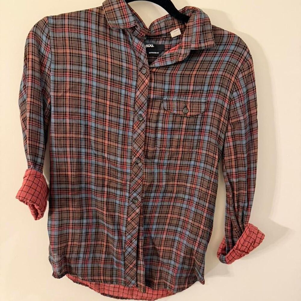 Urban Outfitters Y2k Plaid Button Down Shirt